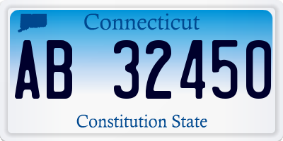 CT license plate AB32450