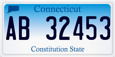 CT license plate AB32453