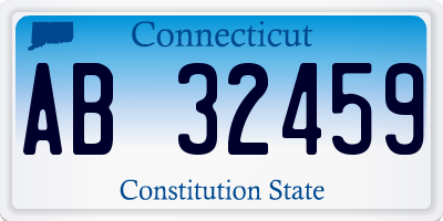 CT license plate AB32459