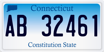 CT license plate AB32461
