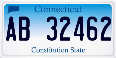 CT license plate AB32462