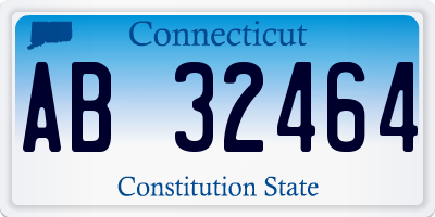 CT license plate AB32464