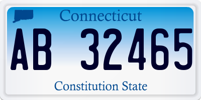 CT license plate AB32465