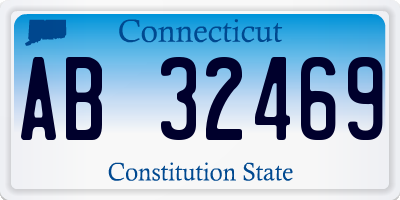 CT license plate AB32469