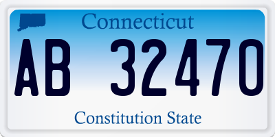 CT license plate AB32470