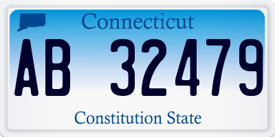 CT license plate AB32479