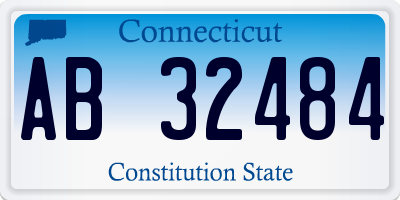 CT license plate AB32484