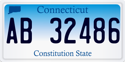 CT license plate AB32486