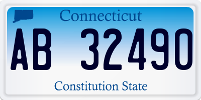 CT license plate AB32490