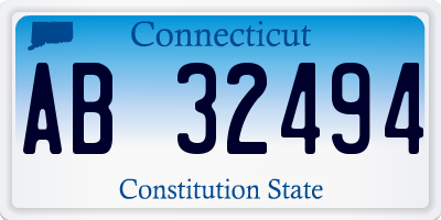 CT license plate AB32494