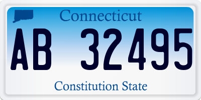 CT license plate AB32495