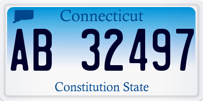 CT license plate AB32497