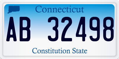 CT license plate AB32498