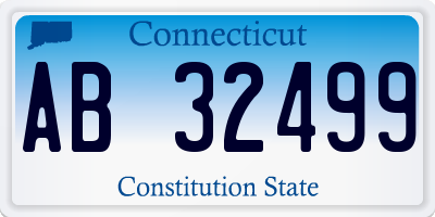 CT license plate AB32499