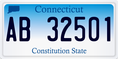 CT license plate AB32501