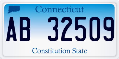 CT license plate AB32509