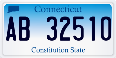 CT license plate AB32510