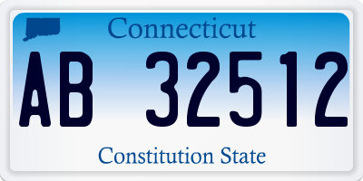 CT license plate AB32512