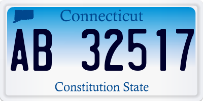 CT license plate AB32517