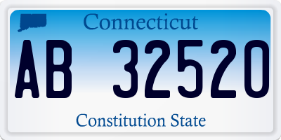 CT license plate AB32520