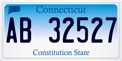 CT license plate AB32527