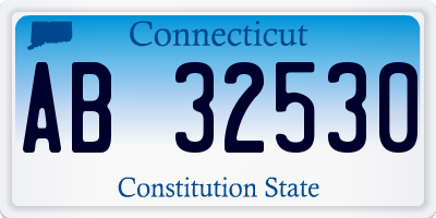 CT license plate AB32530