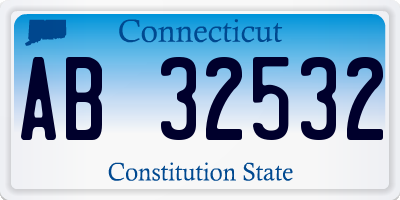 CT license plate AB32532