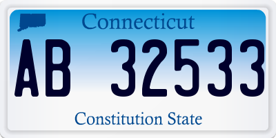 CT license plate AB32533