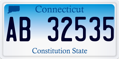 CT license plate AB32535