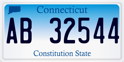 CT license plate AB32544