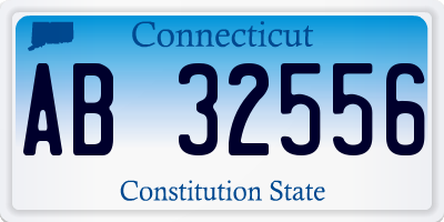 CT license plate AB32556