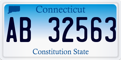 CT license plate AB32563