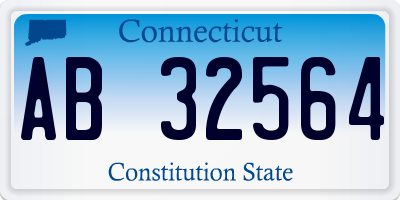 CT license plate AB32564
