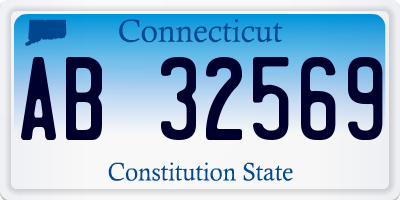 CT license plate AB32569