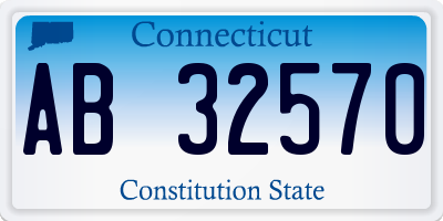 CT license plate AB32570