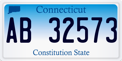 CT license plate AB32573