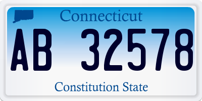 CT license plate AB32578