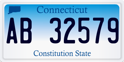 CT license plate AB32579