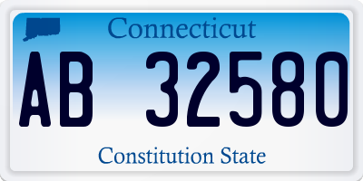 CT license plate AB32580