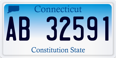 CT license plate AB32591