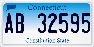 CT license plate AB32595