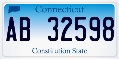 CT license plate AB32598