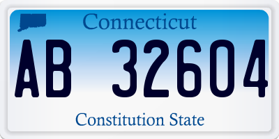 CT license plate AB32604