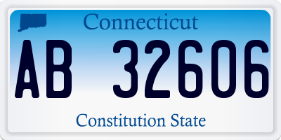 CT license plate AB32606