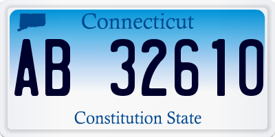 CT license plate AB32610