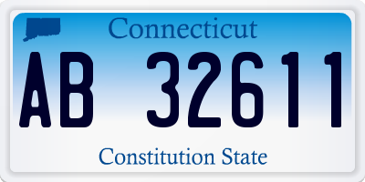CT license plate AB32611