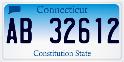 CT license plate AB32612