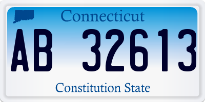 CT license plate AB32613