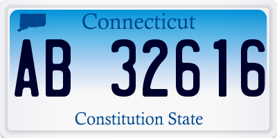 CT license plate AB32616