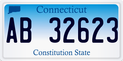 CT license plate AB32623